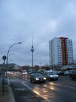 25310 Traffic, high rise flat and Fernsehturm Berlin (TV Tower).jpg